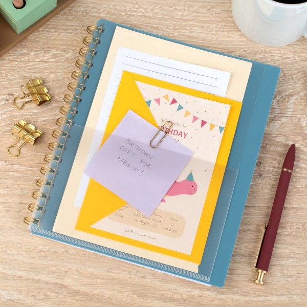 slide 6 of 10, AT-A-GLANCE® Harmony Academic 2025-2026 Weekly Monthly Planner, Retro Blue, Medium, 7"" x 8 3/4"", 1 ct