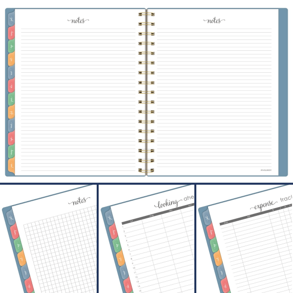 slide 7 of 10, AT-A-GLANCE® Harmony Academic 2025-2026 Weekly Monthly Planner, Retro Blue, Medium, 7"" x 8 3/4"", 1 ct