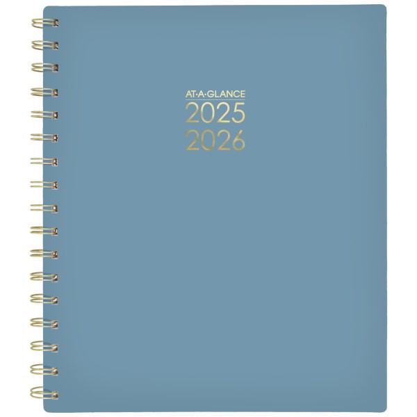 slide 1 of 10, AT-A-GLANCE® Harmony Academic 2025-2026 Weekly Monthly Planner, Retro Blue, Medium, 7"" x 8 3/4"", 1 ct