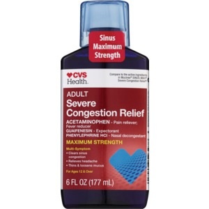 slide 1 of 1, CVS Health Adult Severe Congestion Relief Liquid Daytime, 6 oz