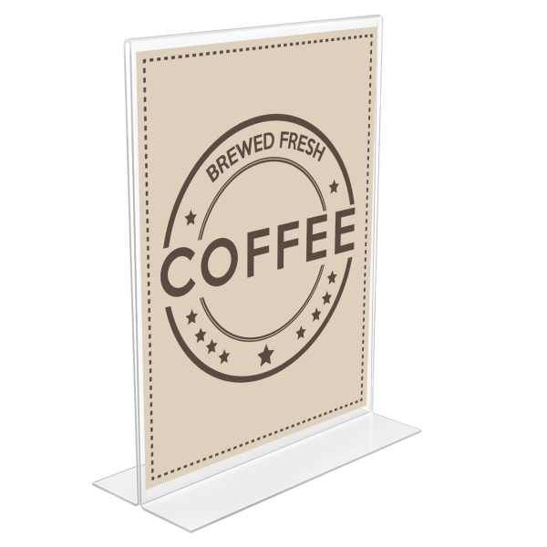 slide 3 of 9, Deflect-O Anti-Glare Double Sided Sign Holder, Portrait, Clear, 1 ct
