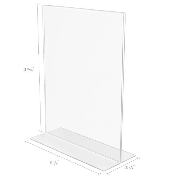 slide 7 of 9, Deflect-O Anti-Glare Double Sided Sign Holder, Portrait, Clear, 1 ct