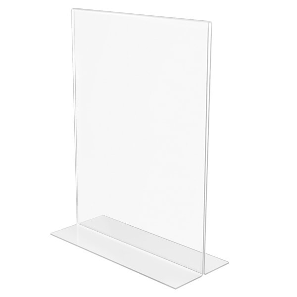 slide 9 of 9, Deflect-O Anti-Glare Double Sided Sign Holder, Portrait, Clear, 1 ct
