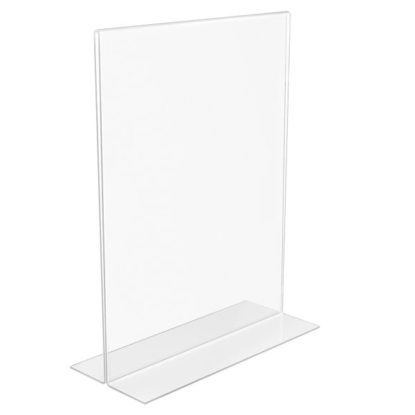 slide 6 of 9, Deflect-O Anti-Glare Double Sided Sign Holder, Portrait, Clear, 1 ct