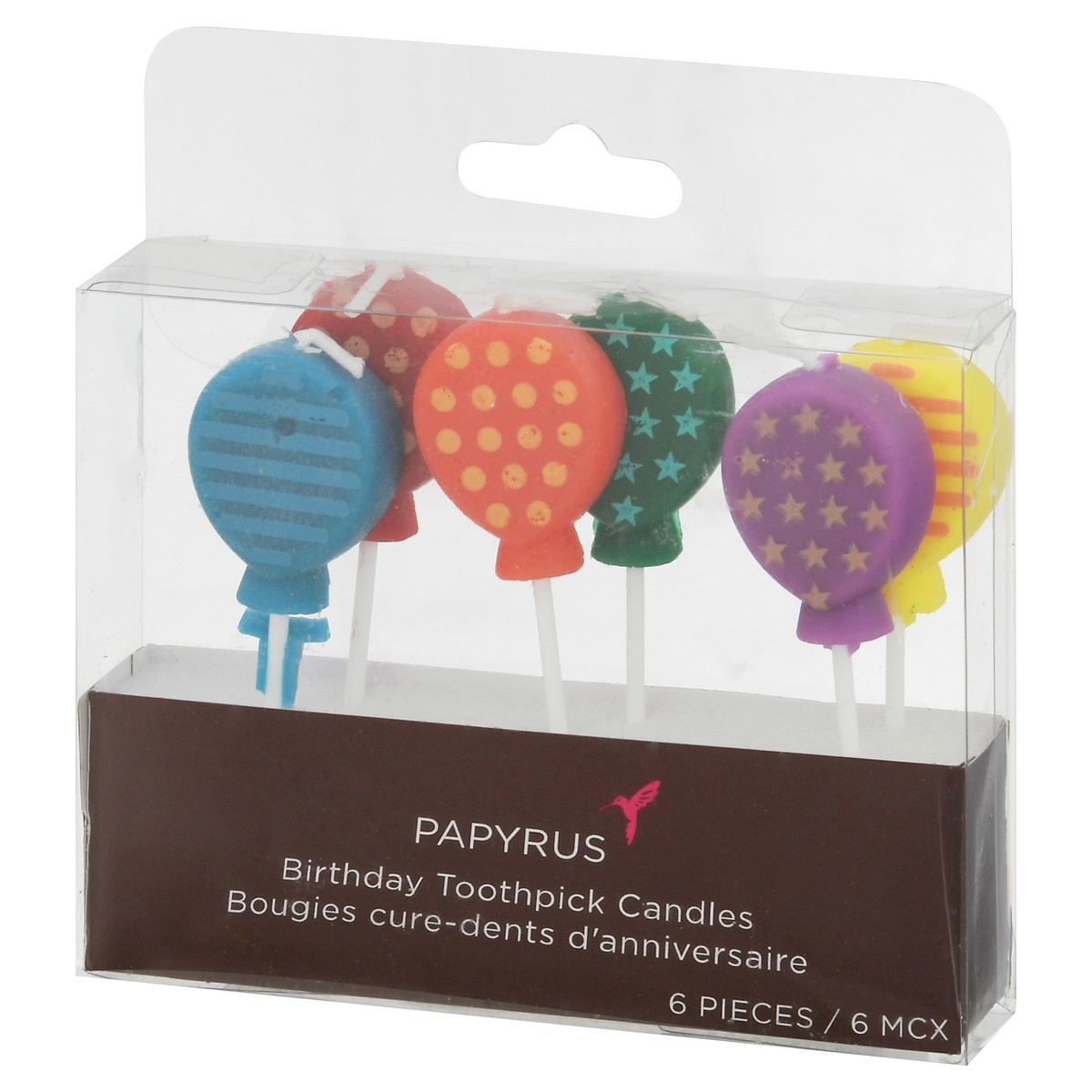 slide 3 of 10, Papyrus Birthday Candles, Balloons (6-Count), 1 ct