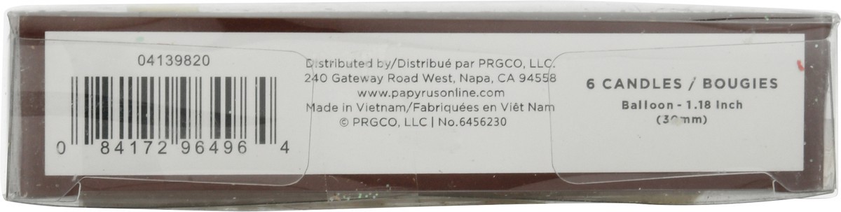 slide 4 of 10, Papyrus Birthday Candles, Balloons (6-Count), 1 ct