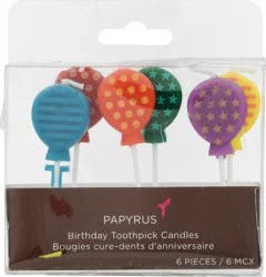 Papyrus Birthday Candles, Balloons (6-Count)
