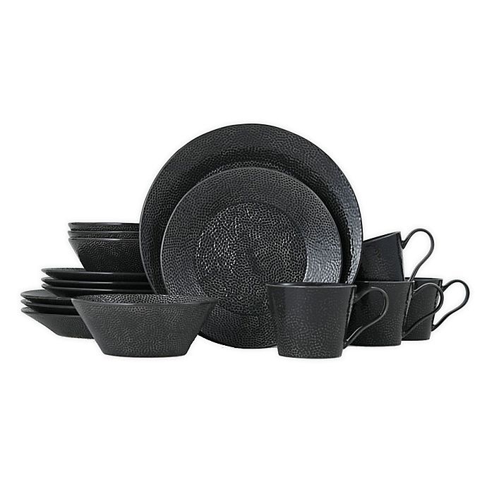 slide 1 of 5, Mikasa Julian Dinnerware Set - Dark Grey, 16 ct