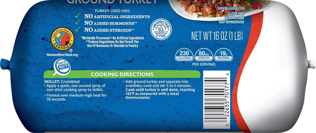 slide 8 of 10, Butterball® all natrual fresh ground turkey chub, 85% , 16 oz