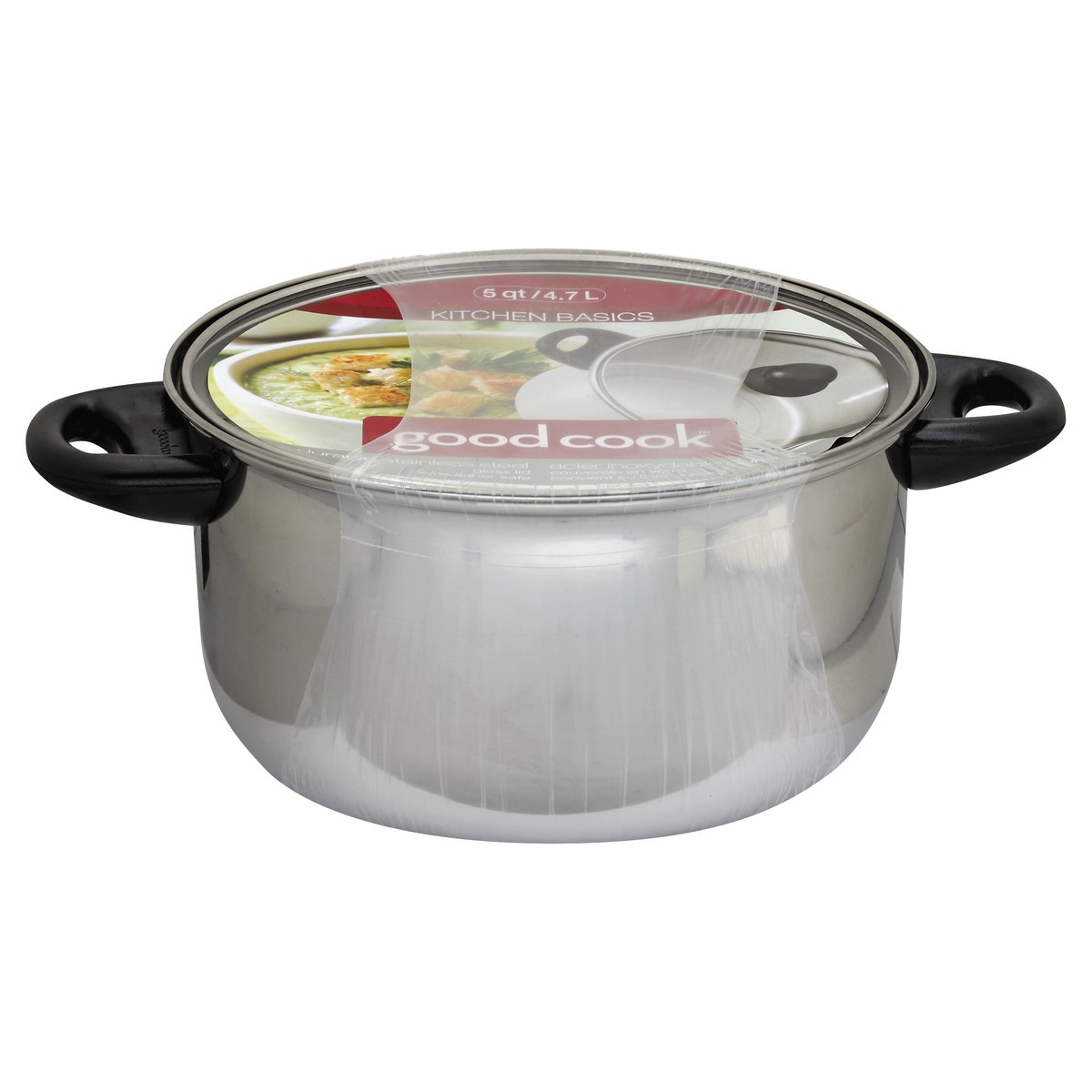 slide 3 of 4, Good Cook 5 Qt Stainless Steel Dutch Oven With Lid, 1 ct