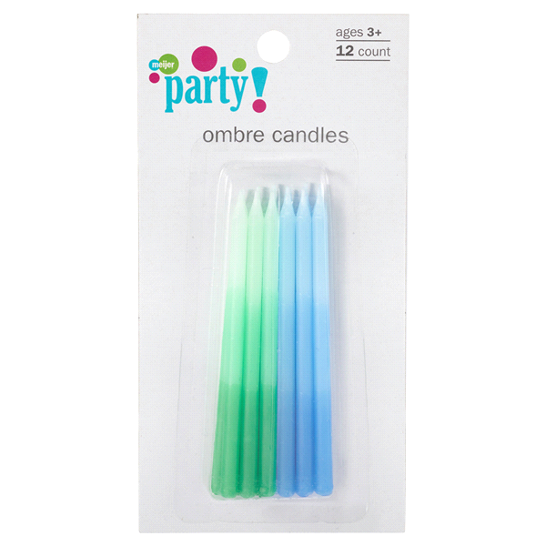 slide 1 of 1, Meijer Party Ombre Candles, 12 ct