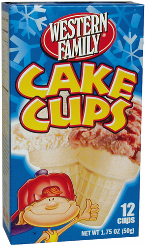 slide 1 of 1, Western Family Ice Cream Cake Cones, 12 ct