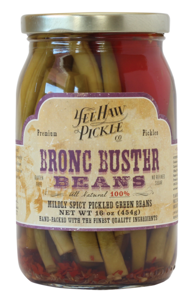 slide 1 of 1, Yee-Haw Pickle Co. Premium Beans Bronc Buster Pickles 16 oz, 16 oz