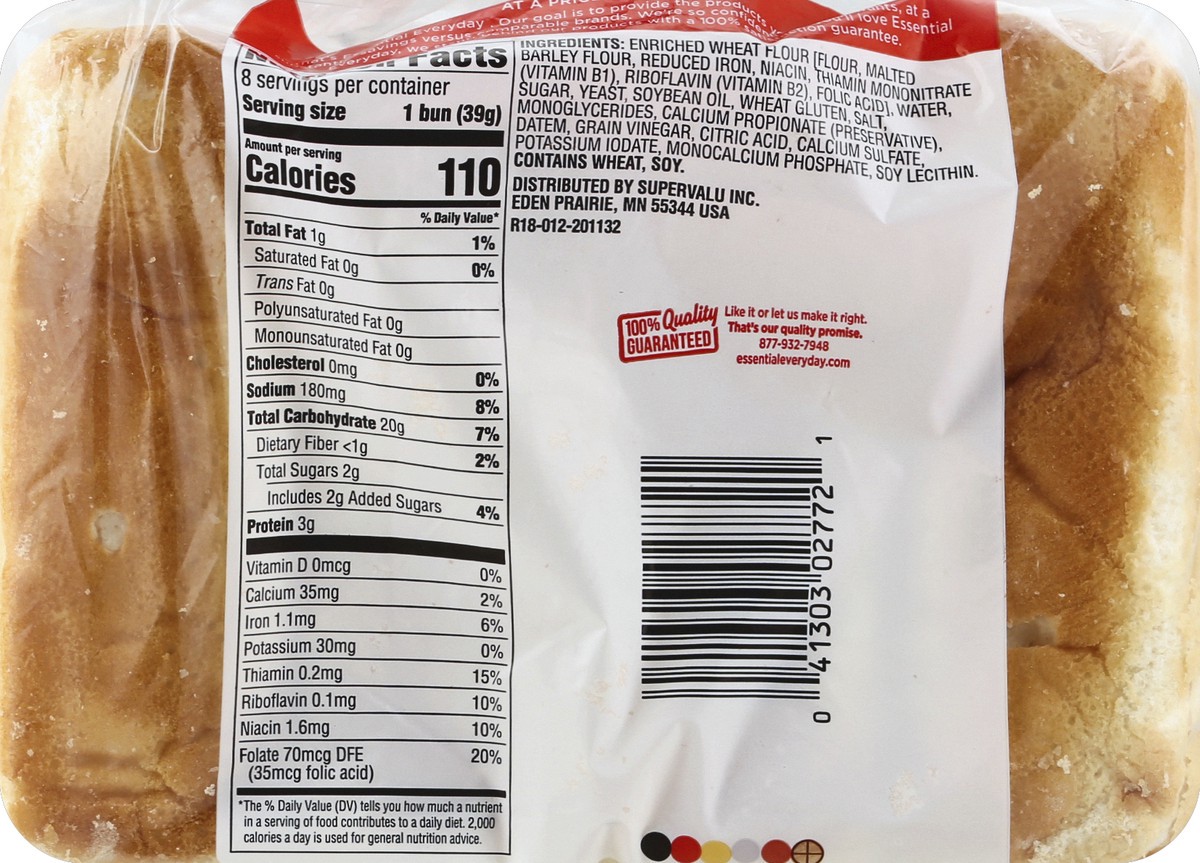 slide 4 of 6, Essential Everyday Hot Dog Buns, 8 ct