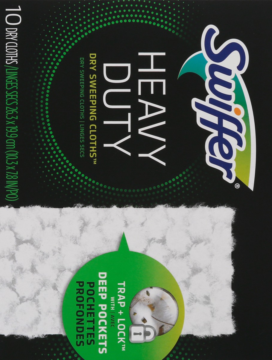 slide 8 of 8, Swiffer Heavy Duty Sweeper Dry Cloth, 10 ct