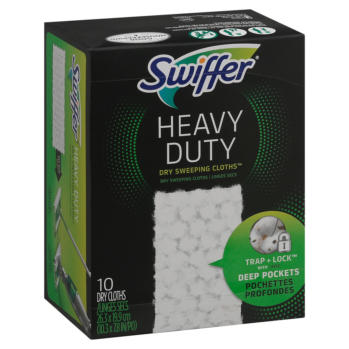 slide 7 of 8, Swiffer Heavy Duty Sweeper Dry Cloth, 10 ct