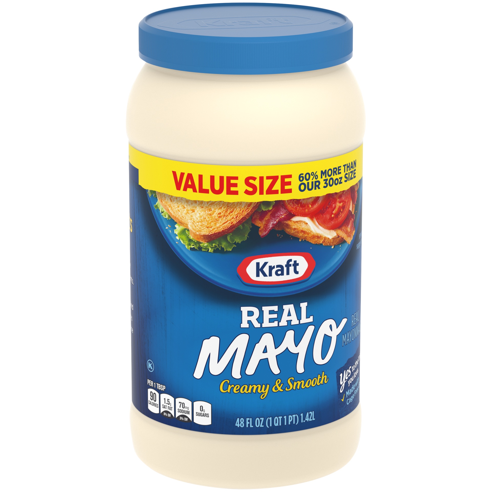 Kraft Real Mayo Creamy & Smooth Mayonnaise 48 fl oz | Shipt