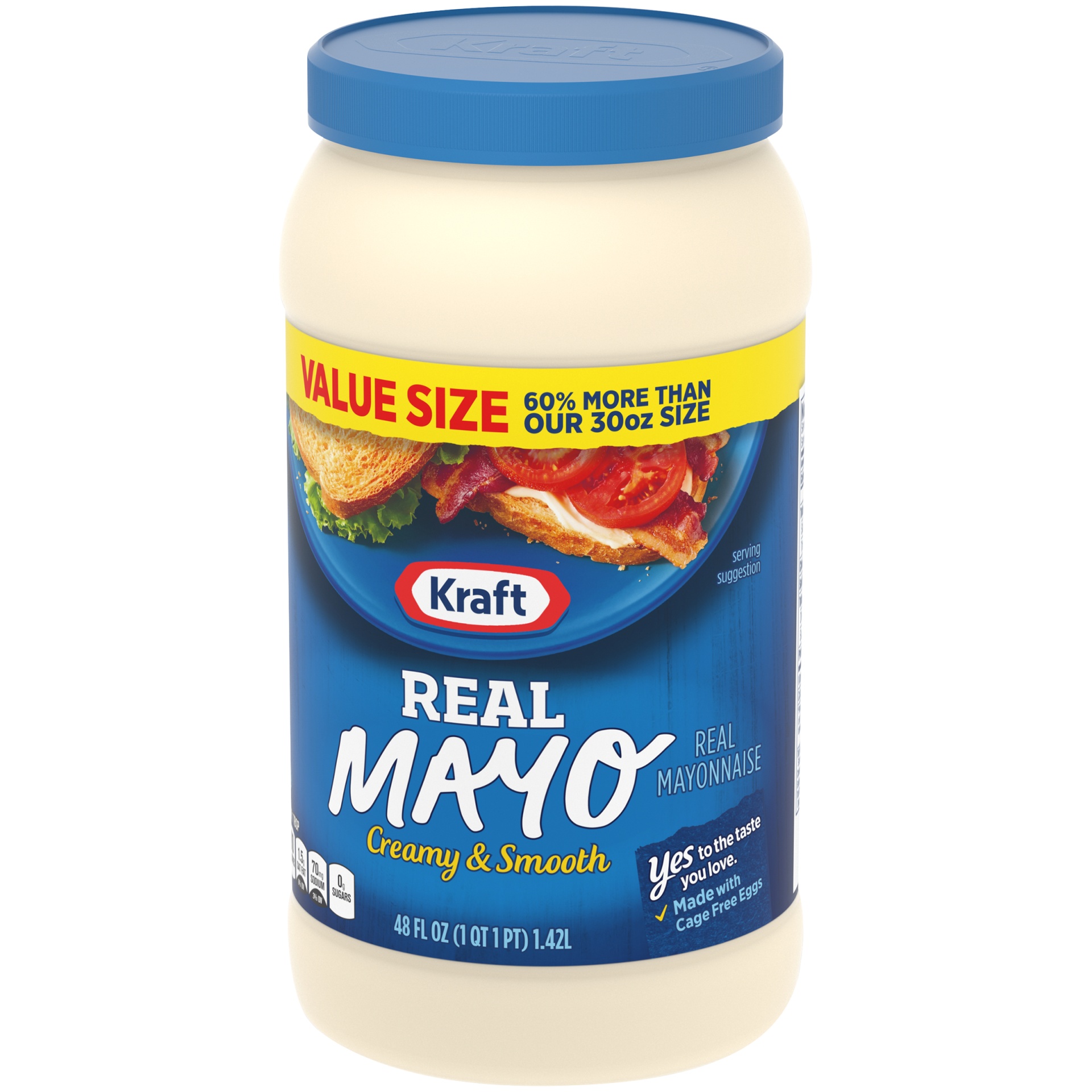 Kraft Real Mayo Creamy & Smooth Mayonnaise 48 fl oz | Shipt