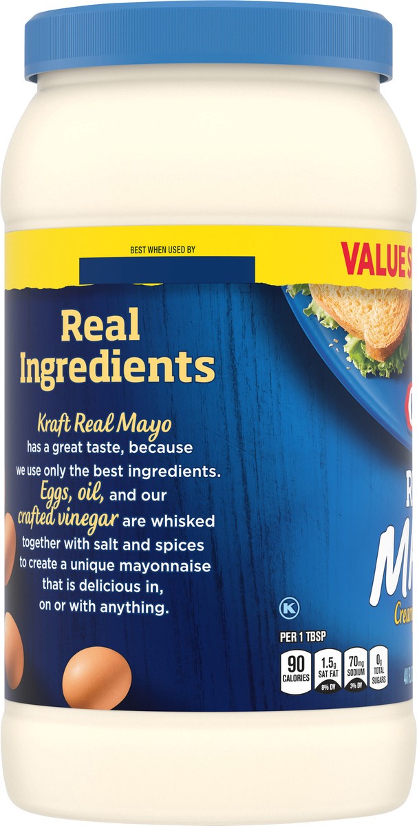 slide 4 of 9, Kraft Real Mayo Creamy & Smooth Mayonnaise, 48 fl oz Jar, 48 fl oz