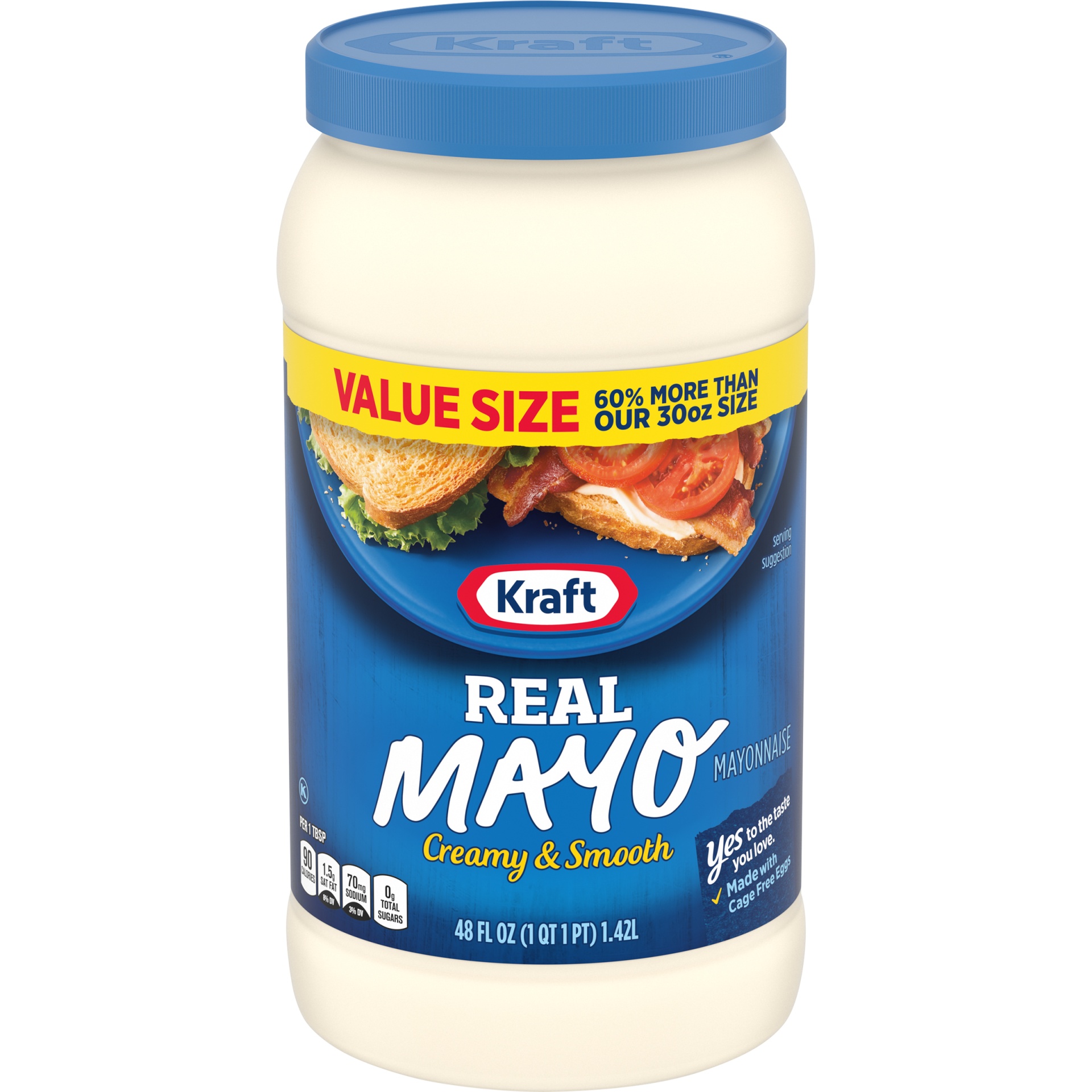 Kraft Real Mayo Creamy & Smooth Mayonnaise 48 fl oz | Shipt