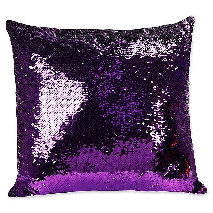 slide 1 of 1, As Seen on TV Shimmer Square Throw Pillow - Purple, 1 ct