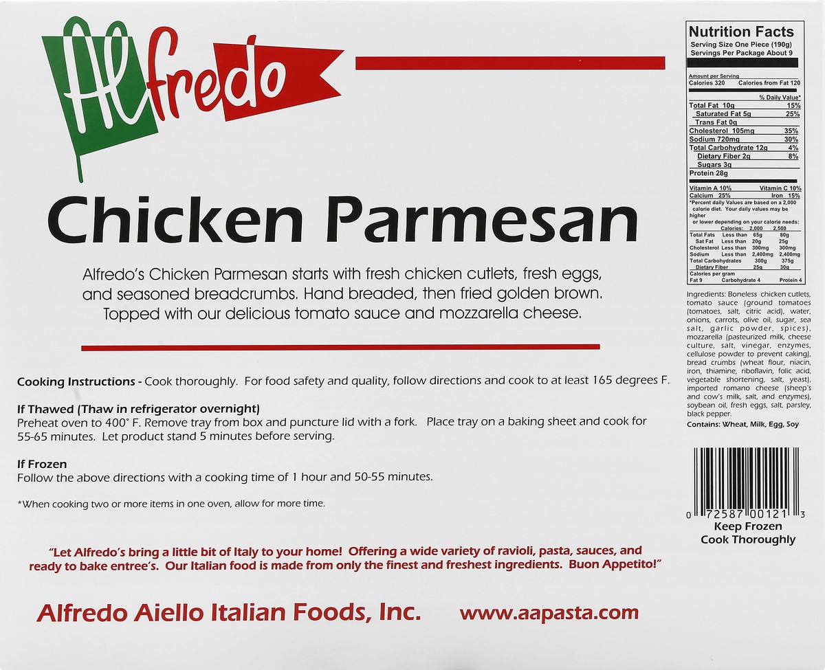slide 4 of 13, Alfredo Chicken Parmesan 5 lb, 5 lb