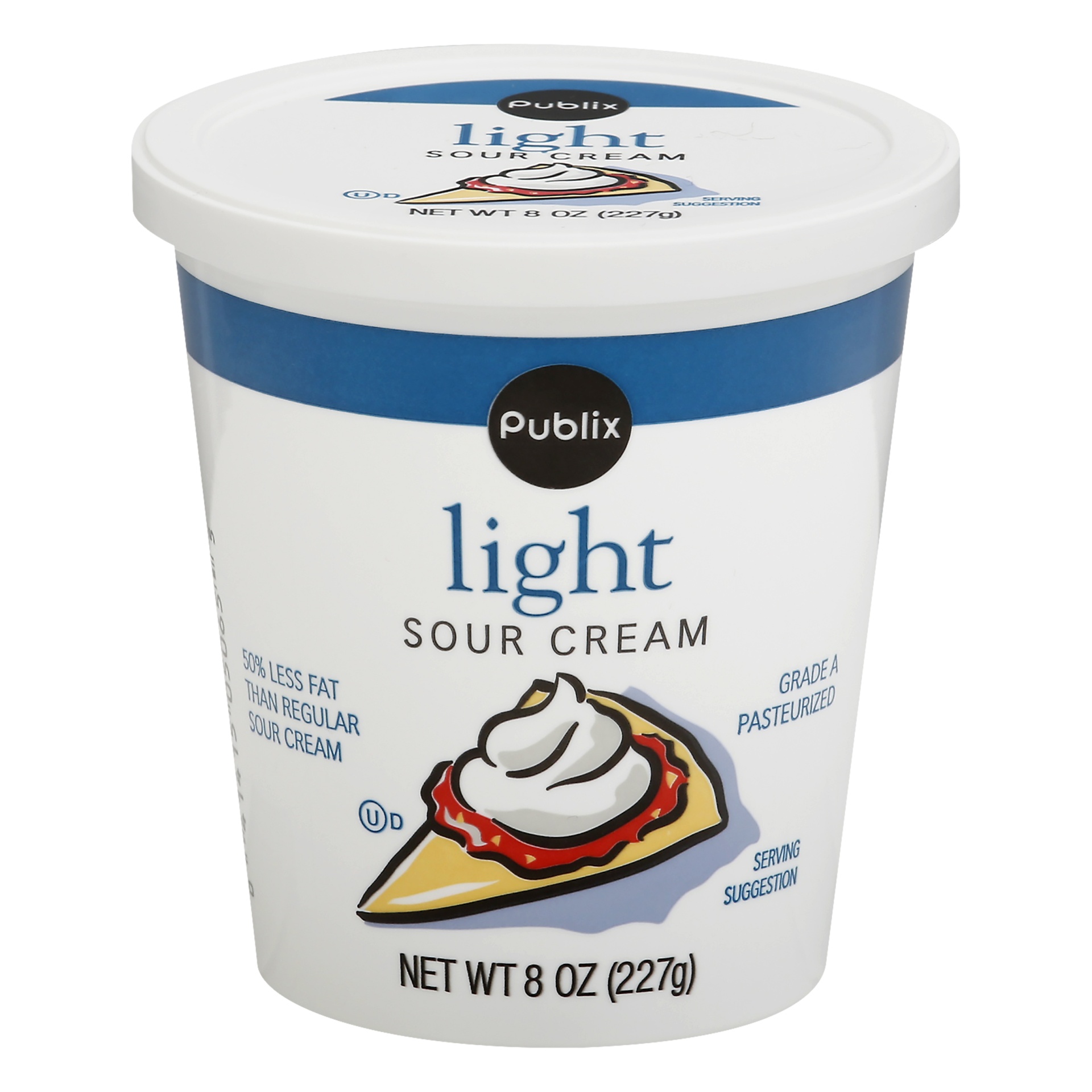 slide 1 of 1, Publix Light Sour Cream, 8 oz