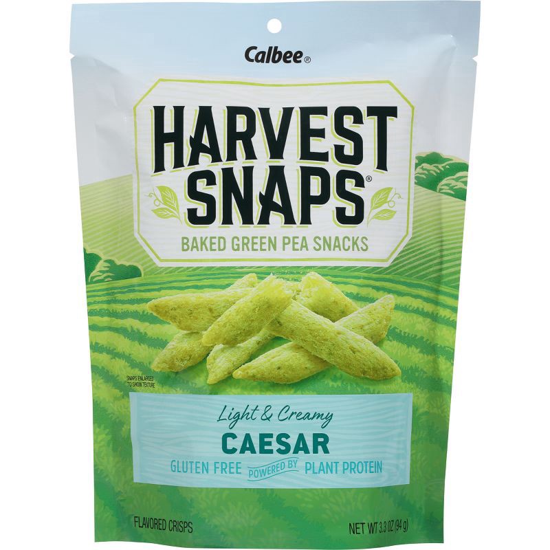slide 3 of 5, Harvest Snaps Green Pea Snack Crisps Caesar - 3.3oz, 3.3 oz