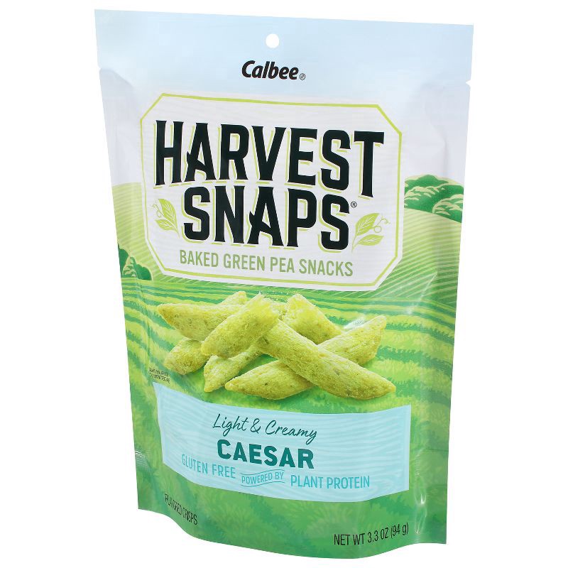slide 4 of 5, Harvest Snaps Green Pea Snack Crisps Caesar - 3.3oz, 3.3 oz