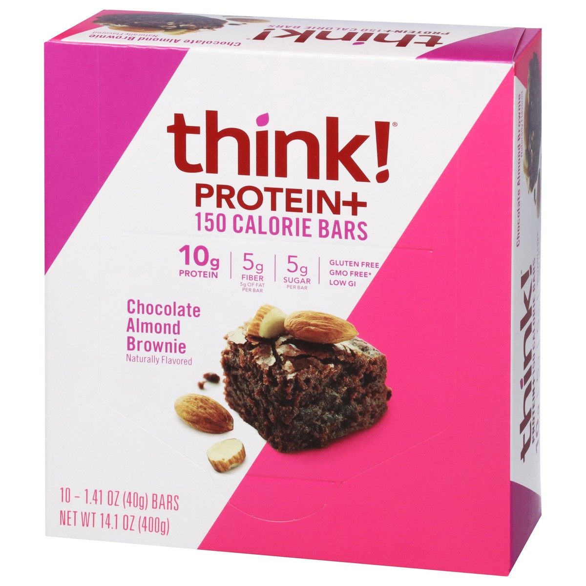 slide 6 of 12, think! thinkThin Chocolate Almond Brownie Protein Bars, 14.1 oz