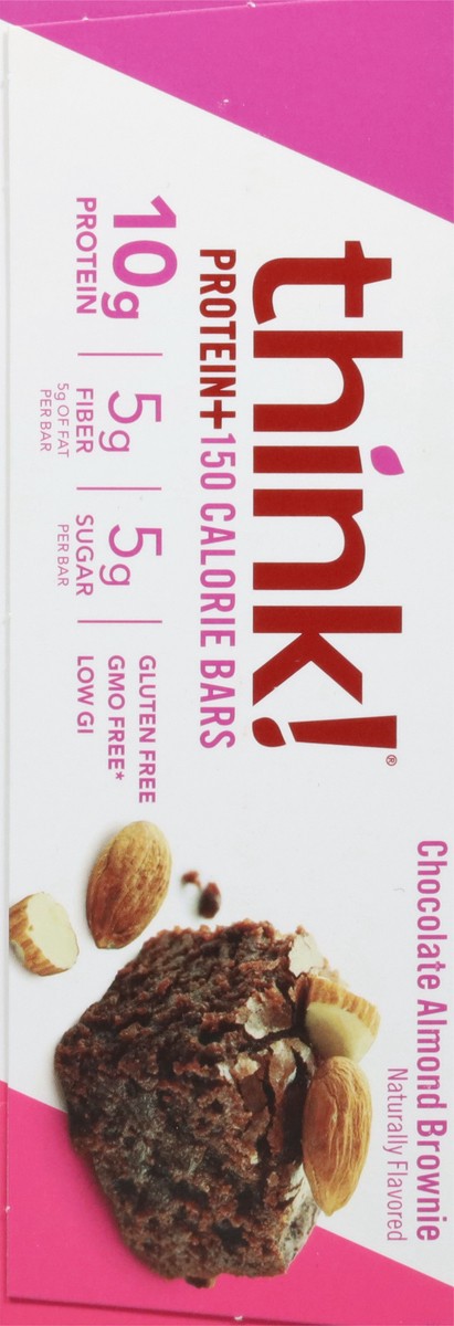 slide 8 of 12, think! thinkThin Chocolate Almond Brownie Protein Bars, 14.1 oz