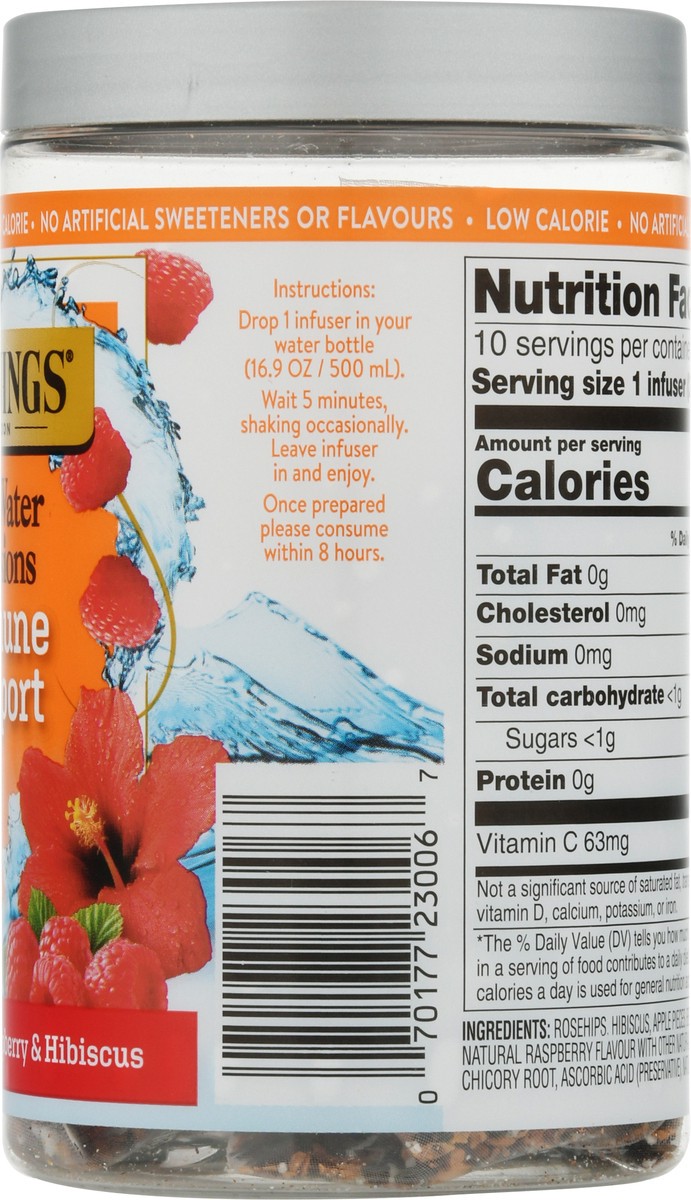 slide 8 of 9, Twinings Superblends Immune Support Raspberry & Hibiscus Cold Water Infusions 10 Infusers, 10 ct