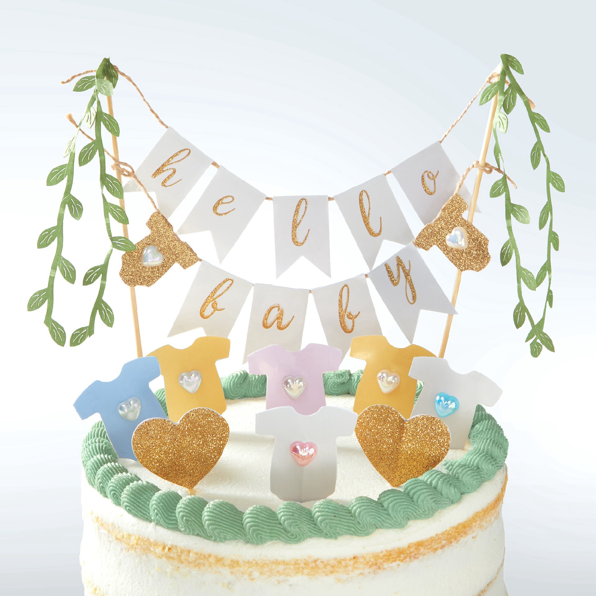 slide 3 of 4, Hello Baby Cake Topper Set By Celebrate It, 16 ct
