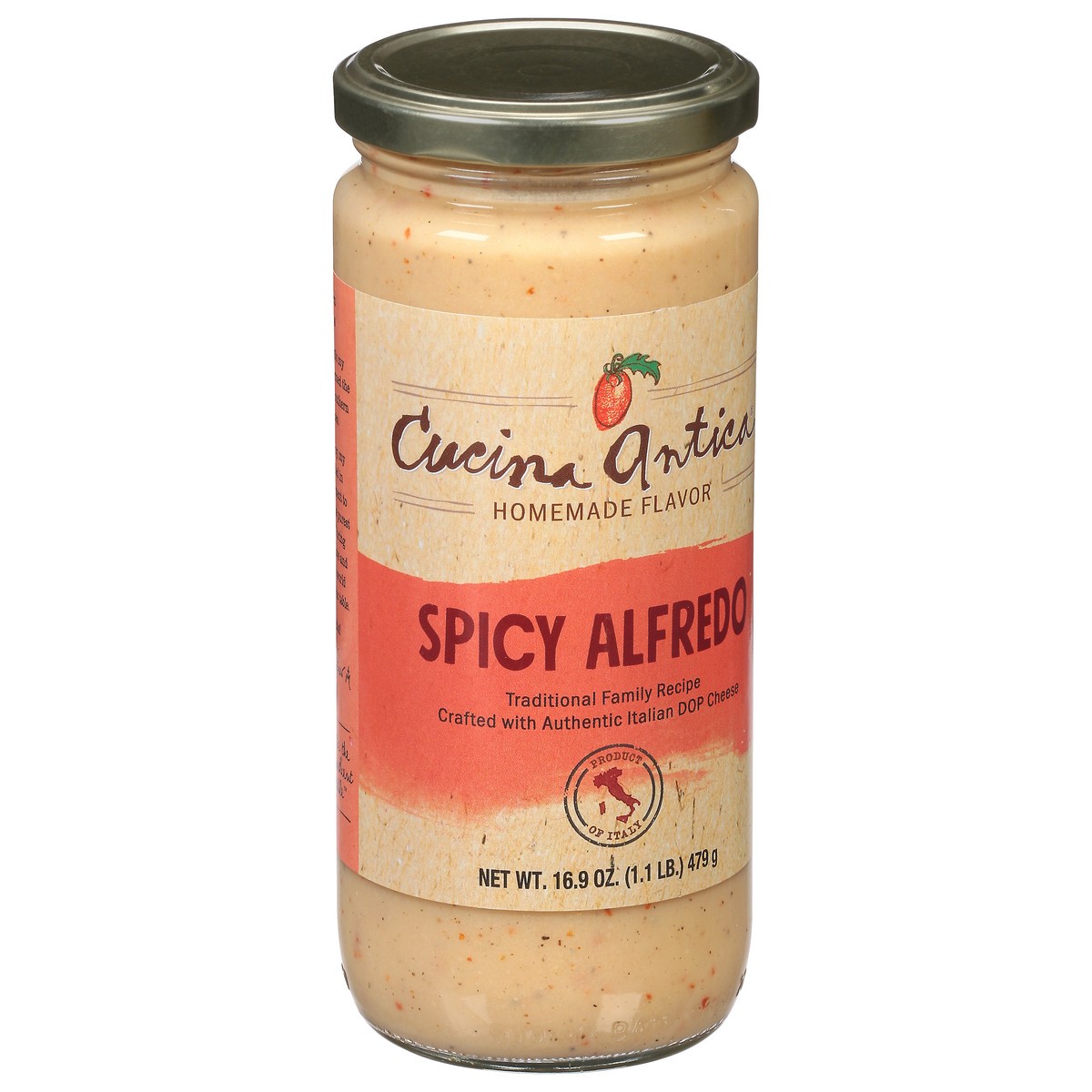 slide 3 of 9, Cucina Antica Spicy Alfredo 16.9 oz, 1 ct