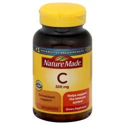 Nature Made Vitamin C 500mg Immune Support Supplement Caplets - 250ct