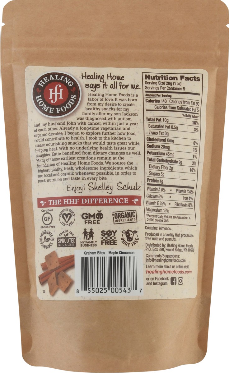 slide 2 of 9, Healing Home Foods Maple Cinnamon Baked Graham Bites 5 oz Stand Pack, 5 oz