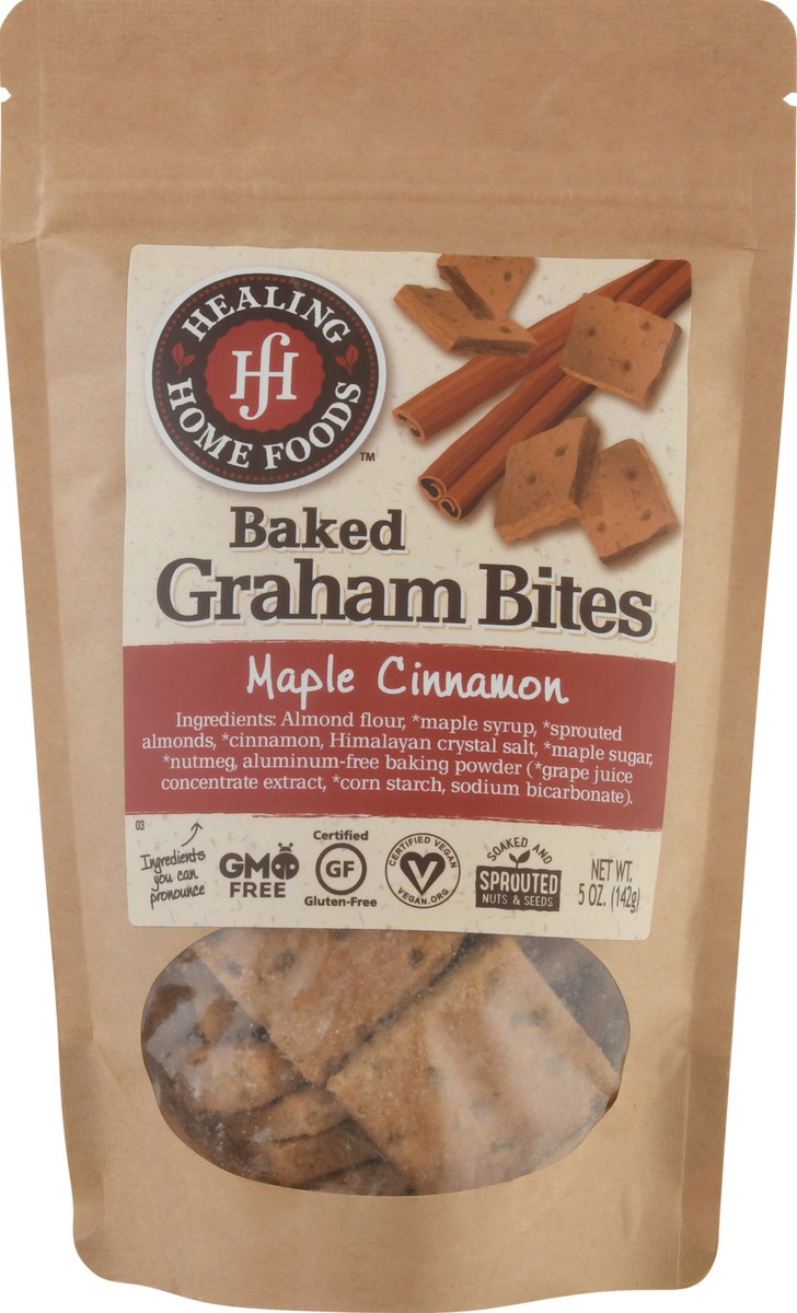 slide 6 of 9, Healing Home Foods Maple Cinnamon Baked Graham Bites 5 oz Stand Pack, 5 oz