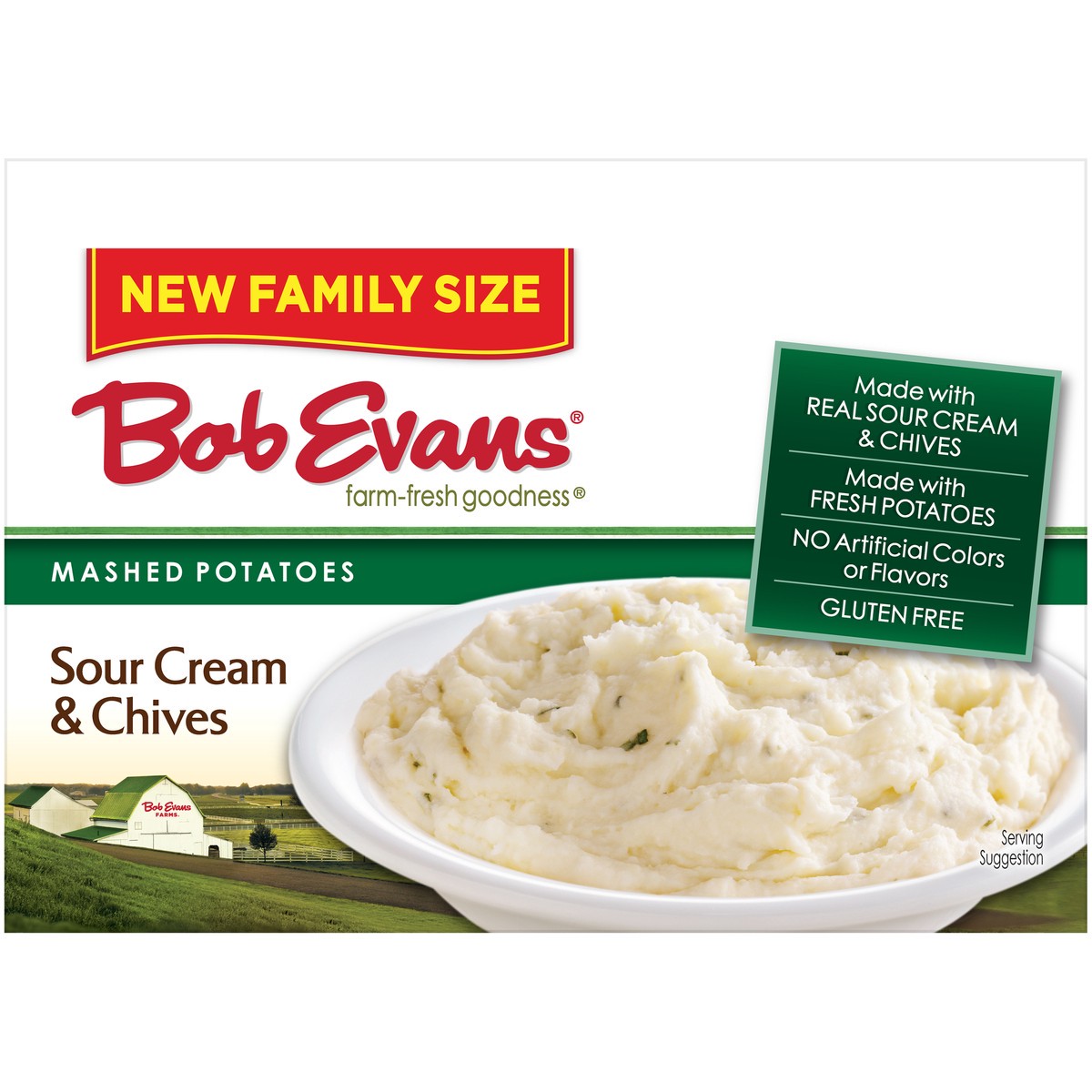 slide 8 of 8, Bob Evans Sour Cream & Chives Mashed Potatoes, Family Size, 32 oz