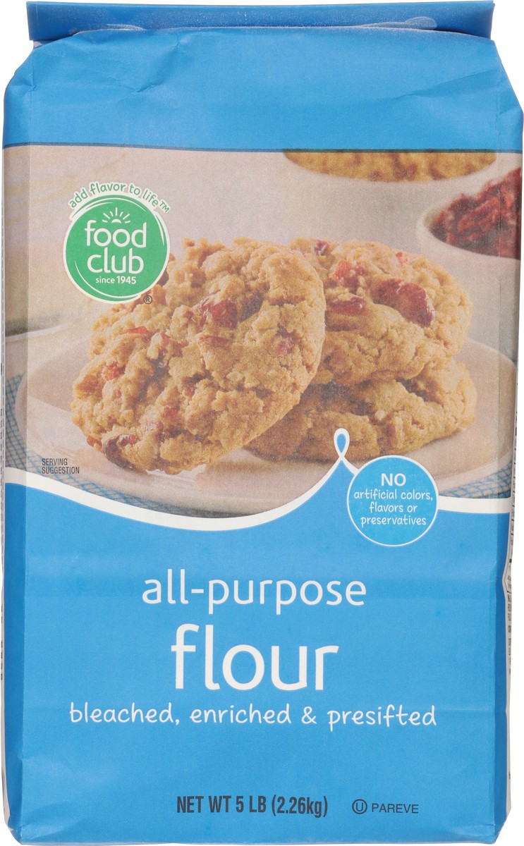 slide 3 of 9, Food Club All-Purpose Flour 5 lb, 5 lb