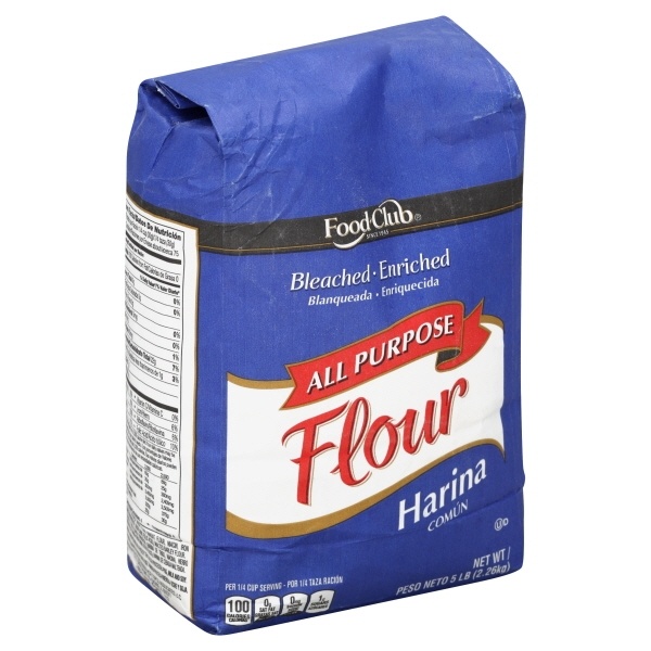 slide 1 of 3, Food Club Bleached Enriched All-purpose Flour, 80 oz