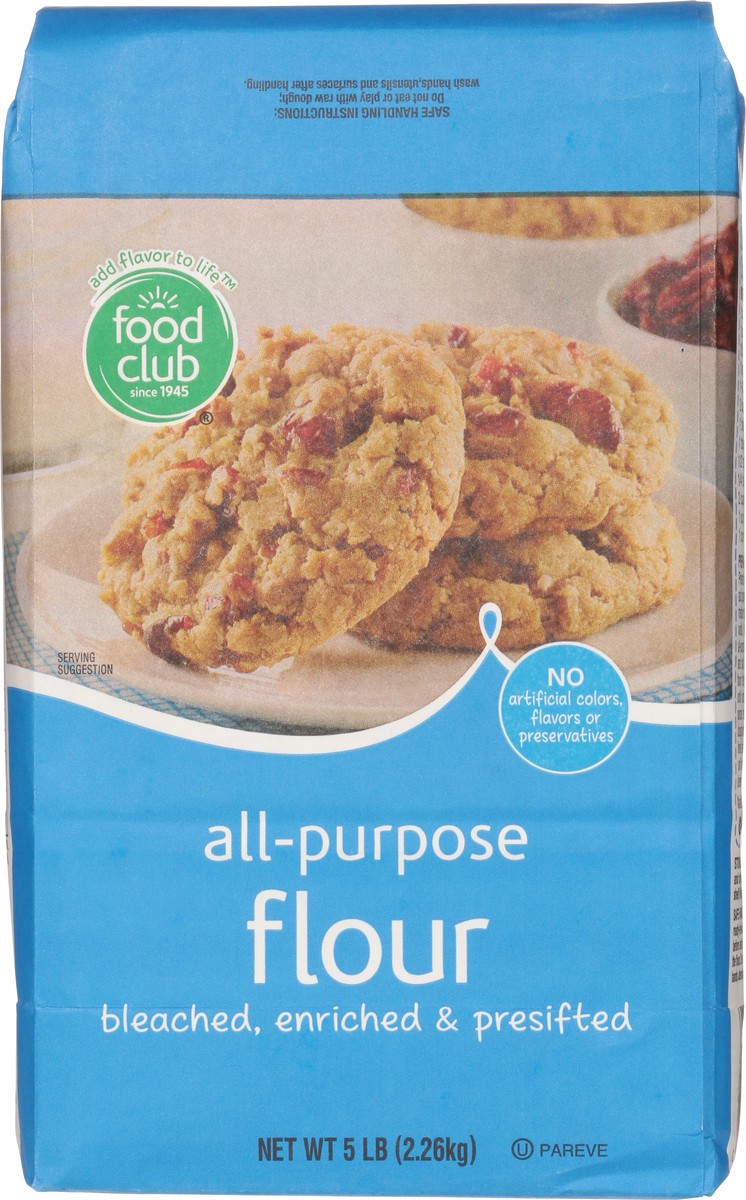 slide 4 of 9, Food Club All-Purpose Flour 5 lb, 5 lb