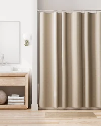 Room & Retreat Lowland Fabric Shower Curtain, 70 in x 72 in, Natural