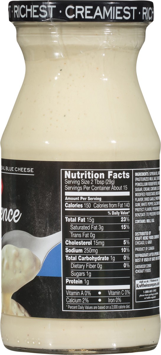 slide 9 of 14, Kraft Indulgence Blue Cheese Dressing 15 fl oz Bottle, 15 fl oz