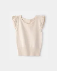 Carters Girls Sweater Top - Cream Cream 14