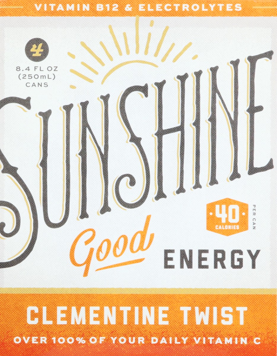 slide 3 of 12, Sunshine Good Clementine Twist Energy Drink 4 ea, 33.6 oz