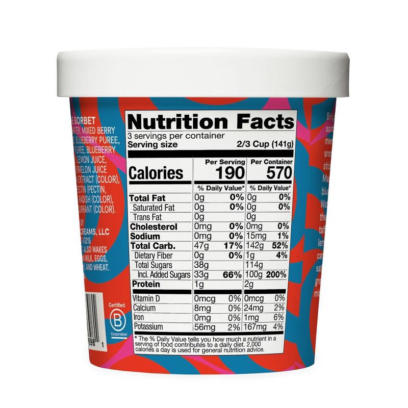 slide 5 of 5, Jenis Ic Snow Cone Sorbet, 1 pint