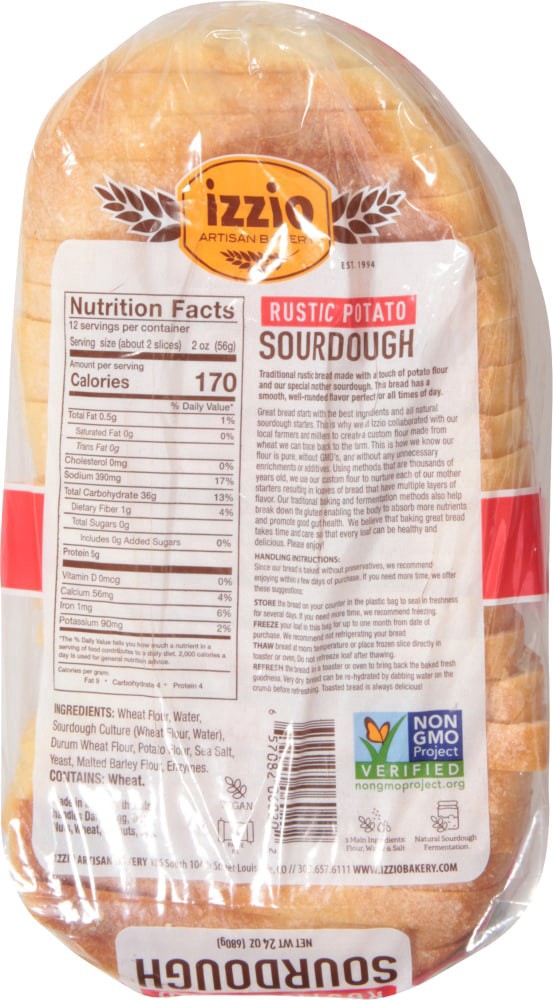 slide 3 of 3, Izzio Artisan Bakery Rustic Potato Sourdough 24 oz, 24 oz