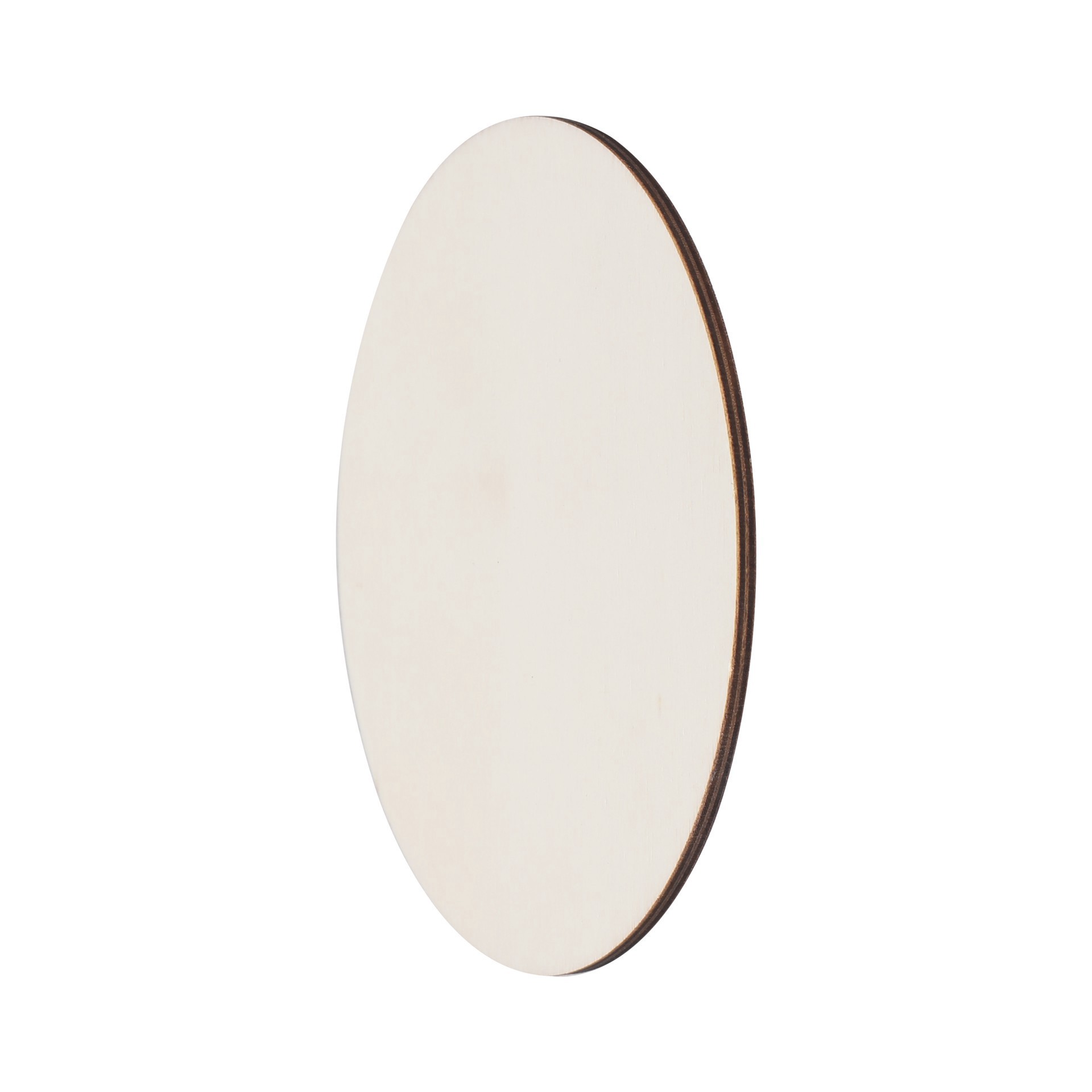 slide 2 of 2, 5.5" Wood Oval Plaque By Make Market, 3.5 in x 5.27 in x 0.19 in