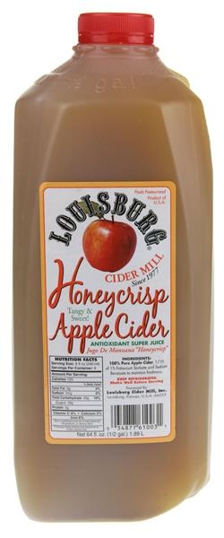 slide 1 of 1, Louisburg Cider Mill Honeycrisp Apple Cider - 1/2 gal, 1/2 gal