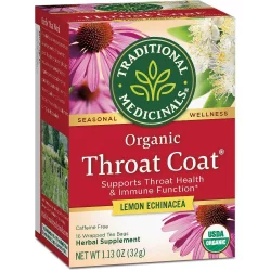 Traditional Medicinals Organic Throat Coat Lemon Echinacea Herbal Tea